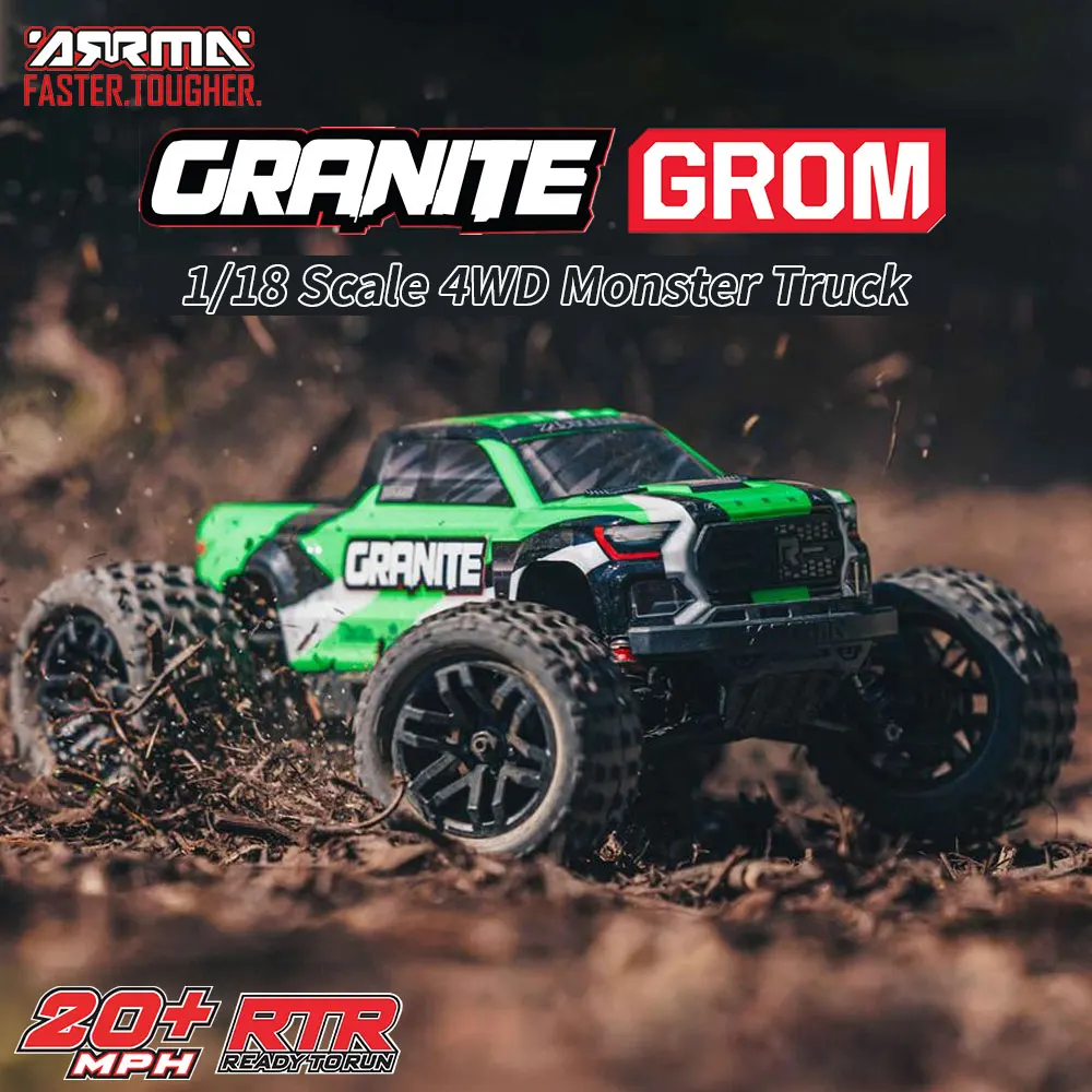 ARRMA гранитный GROM MEGA 1/18 380 матовый 4WD RTR RC электрический пульт дистанционного управления монстр-Трак модели автомобилей для взрослых и детей игрушки
ARRMA гранитный GROM MEGA 1/18 380 матовый 4WD RTR RC электрический пульт дистанционного управления монстр-Трак модели автомобилей для взрослых и детей игрушки