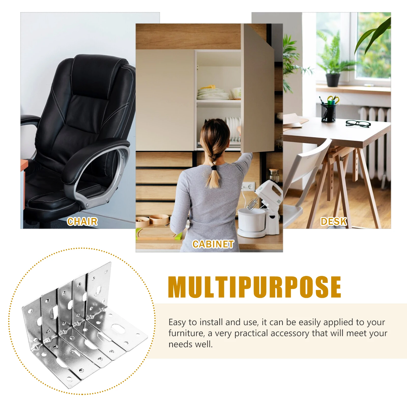 5pcs Heavy Duty L-Shaped Corner Brackets Metal Right Angle Shelf Braces Angle Connectors For Cabinet Wood Furniture
5pcs Heavy Duty L-Shaped Corner Brackets Metal Right Angle Shelf Braces Angle Connectors For Cabinet Wood Furniture