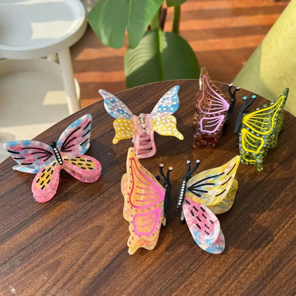 Sweet Butterfly Acetate Hair Claw Korean Style High Ponytail Clip Acetic Acid Hair Claw Colorful Trendy French Shark Clip Women
Sweet Butterfly Acetate Hair Claw Korean Style High Ponytail Clip Acetic Acid Hair Claw Colorful Trendy French Shark Clip Women