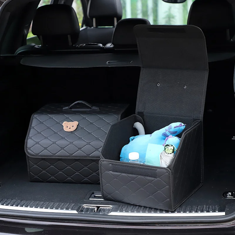 Car Trunk Organizer Box Large Capacity Auto Multiuse Tools Storage Bag Stowing Tidying Leather Folding For Emergency Storage Box
Car Trunk Organizer Box Large Capacity Auto Multiuse Tools Storage Bag Stowing Tidying Leather Folding For Emergency Storage Box