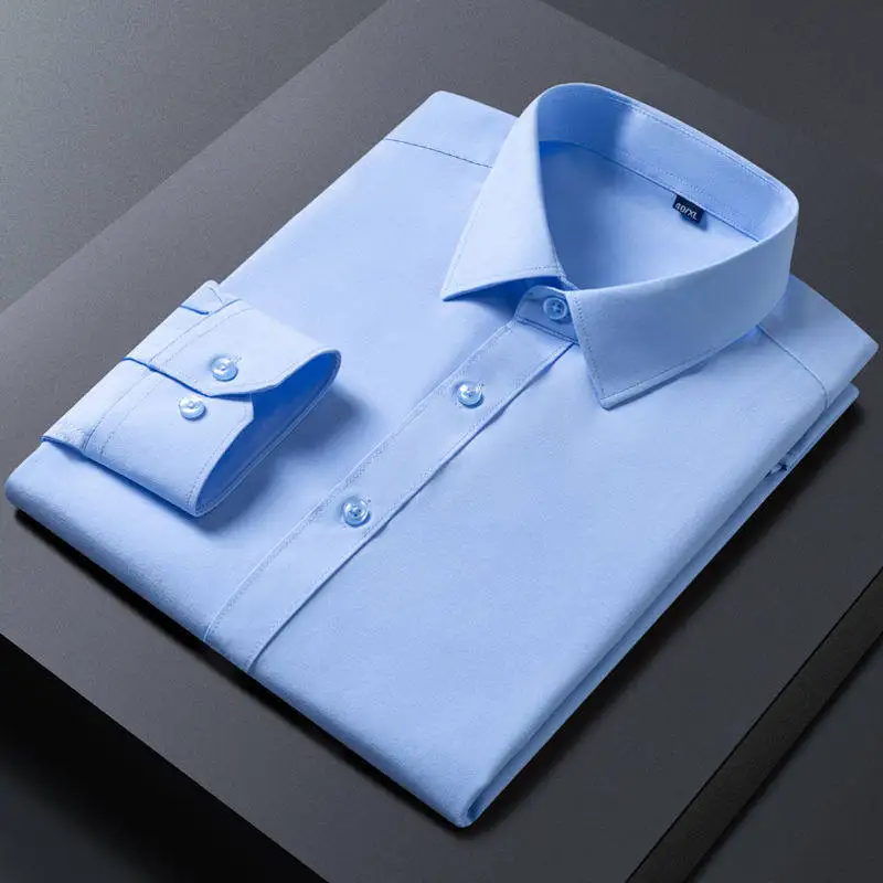 Business Casual Men's Long Sleeve Shirt Ice Silk Anti-Wrinkle Thin Suit Inner Shirt Pure Color High-End Feel Loose Fit Summer
Business Casual Men's Long Sleeve Shirt Ice Silk Anti-Wrinkle Thin Suit Inner Shirt Pure Color High-End Feel Loose Fit Summer
