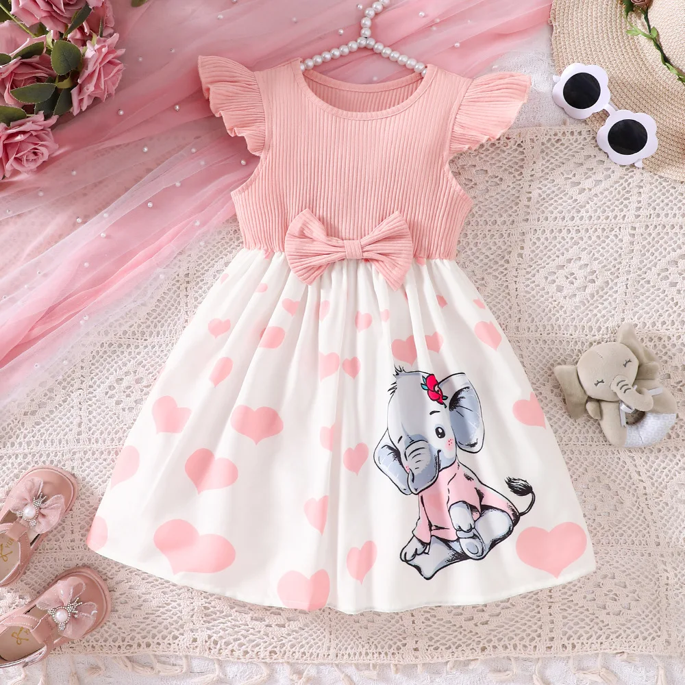 2025 New Arrival Girls Sleeveless Ruffles Bow Print Cartoon Elephant Pink Cute Holiday Night Party Princess Dress Custume 2-7T
2025 New Arrival Girls Sleeveless Ruffles Bow Print Cartoon Elephant Pink Cute Holiday Night Party Princess Dress Custume 2-7T
