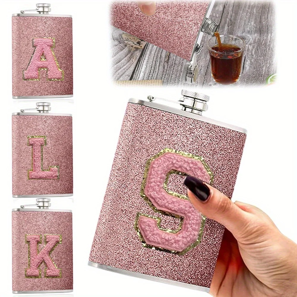 Large Capacity Portable Wine Bottle Stainless Steel Chic Wine Container Whiskey Storage Bottle Chenille Letter Pink Pattern
Large Capacity Portable Wine Bottle Stainless Steel Chic Wine Container Whiskey Storage Bottle Chenille Letter Pink Pattern