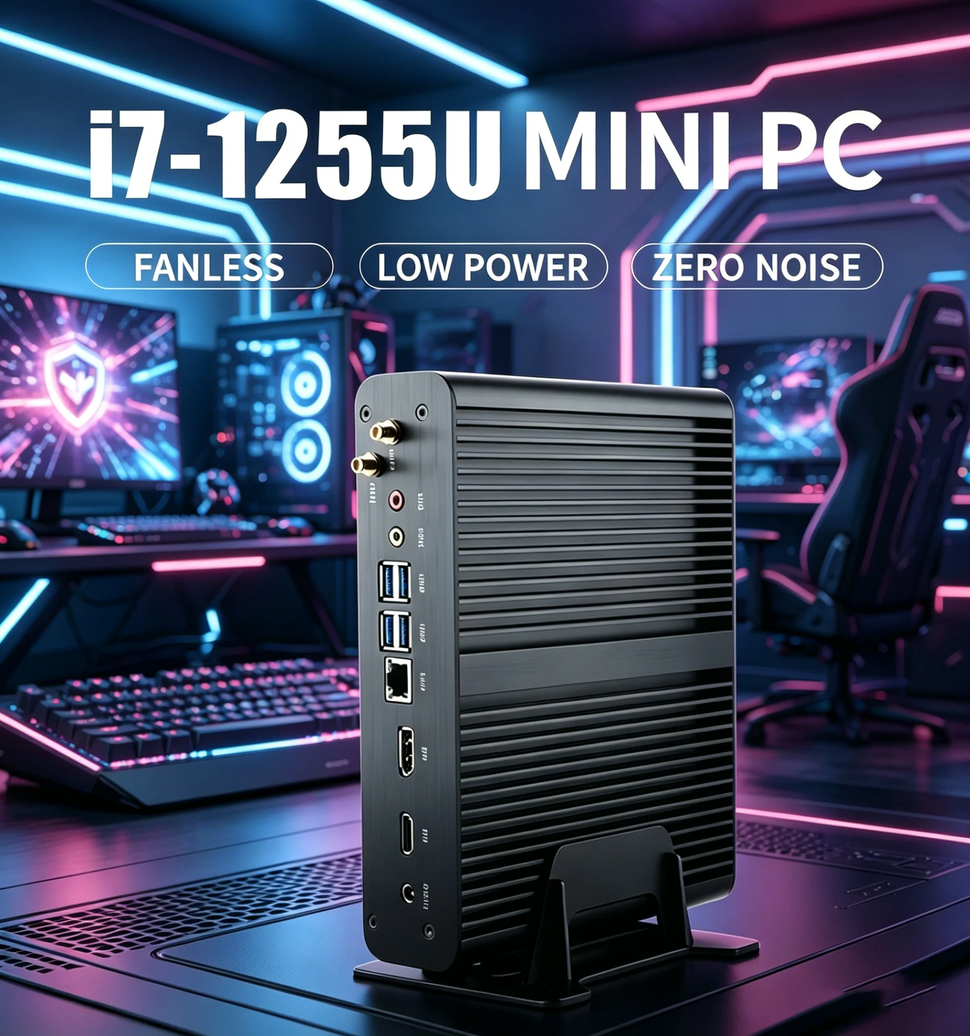 Topton 12th Gen Fanless Mini PC Intel Core i7 1255U 1165G7 8560U Micro Desktop NUC 4K HTPC Gaming Computer Support 2*DDR4 NVMe
Topton 12th Gen Fanless Mini PC Intel Core i7 1255U 1165G7 8560U Micro Desktop NUC 4K HTPC Gaming Computer Support 2*DDR4 NVMe