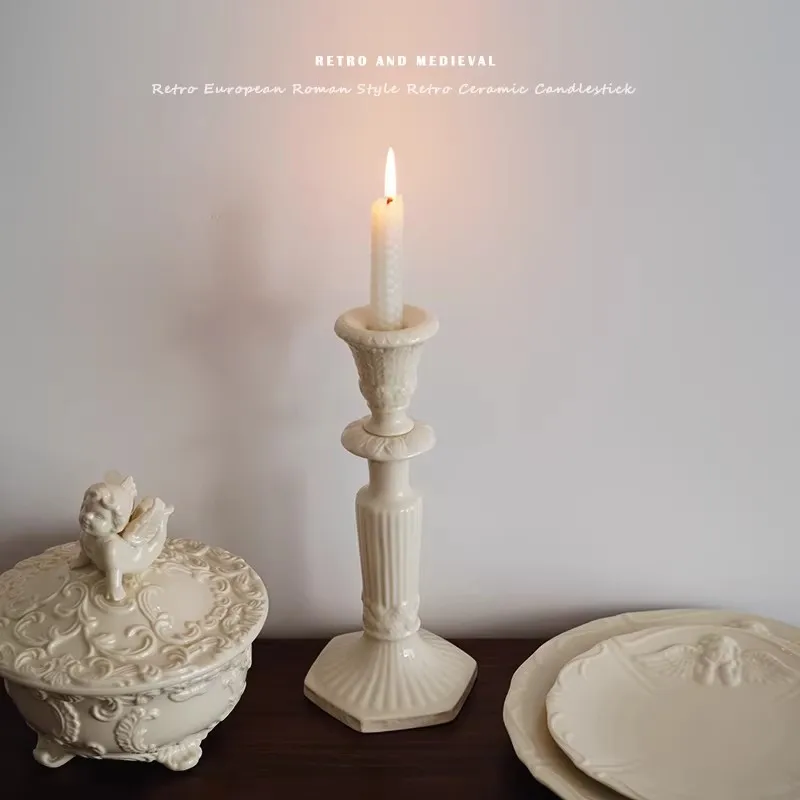 Ancient Antique Vintage Relief Baroque-style Ceramic Roman Column Candlestick Wax Holder Home Decoration
Ancient Antique Vintage Relief Baroque-style Ceramic Roman Column Candlestick Wax Holder Home Decoration