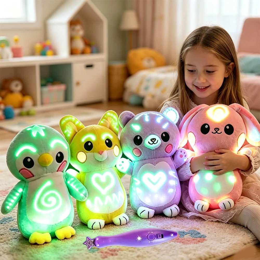 Glowing Plush Toy Soft Animal For Kids With Night Light Function For Bedtime Companion And Travel, Erasable Graffiti Plush Doll
Glowing Plush Toy Soft Animal For Kids With Night Light Function For Bedtime Companion And Travel, Erasable Graffiti Plush Doll