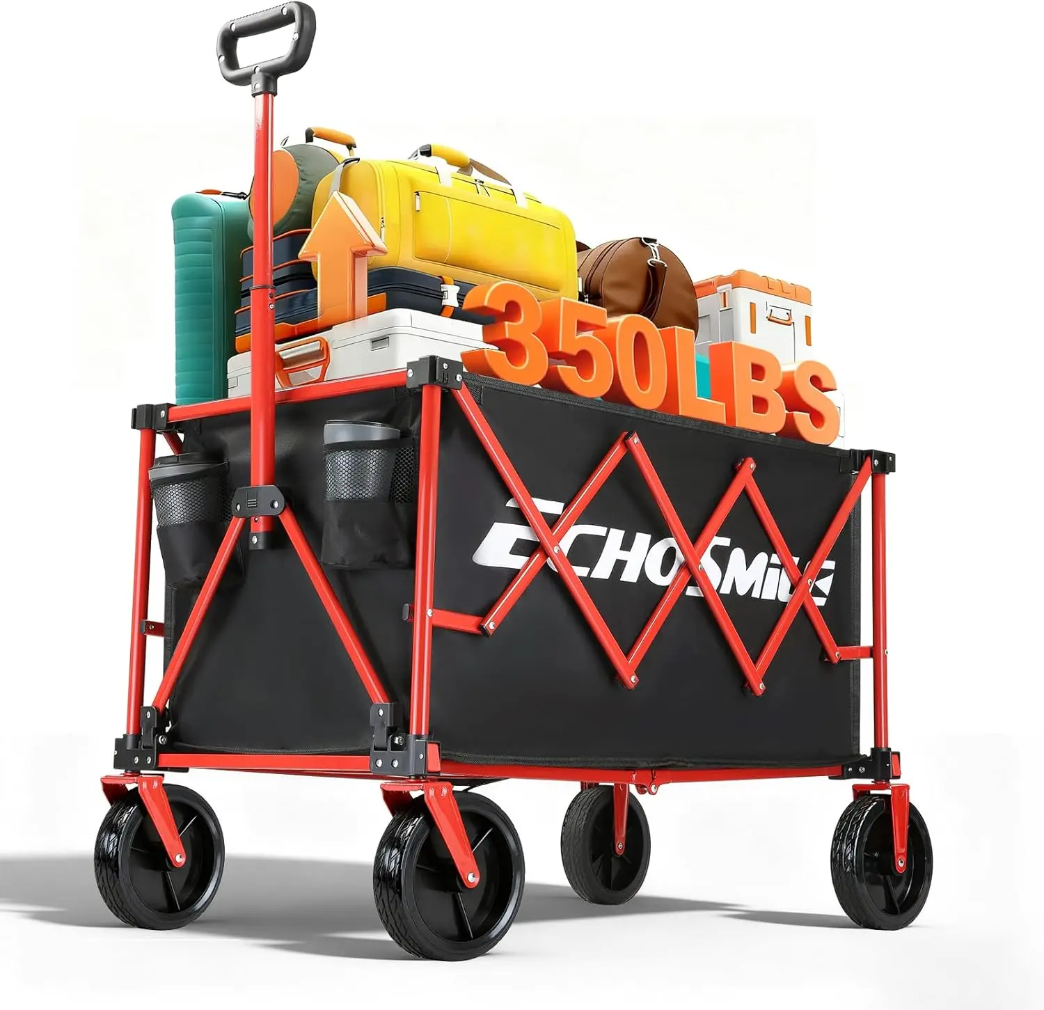 Heavy Duty Folding Wagon Cart 350lbs Capacity, Removable Wheels for Camping Beach Garden
Heavy Duty Folding Wagon Cart 350lbs Capacity, Removable Wheels for Camping Beach Garden