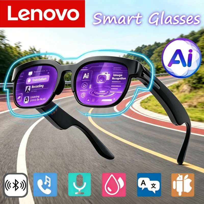 Lenovo Smart Glasses AI Translation Bluetooth Conversation Recording Listening To Music For Men Women Smart Sunglasses 2026 New
Lenovo Smart Glasses AI Translation Bluetooth Conversation Recording Listening To Music For Men Women Smart Sunglasses 2026 New