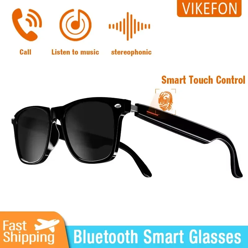 VIKEFON E13 Smart Glasses Blue Light Filtering Polarized Sunglass Lenses Audio Built-in Mic & Speakers Touch & Voice Assistant
VIKEFON E13 Smart Glasses Blue Light Filtering Polarized Sunglass Lenses Audio Built-in Mic & Speakers Touch & Voice Assistant