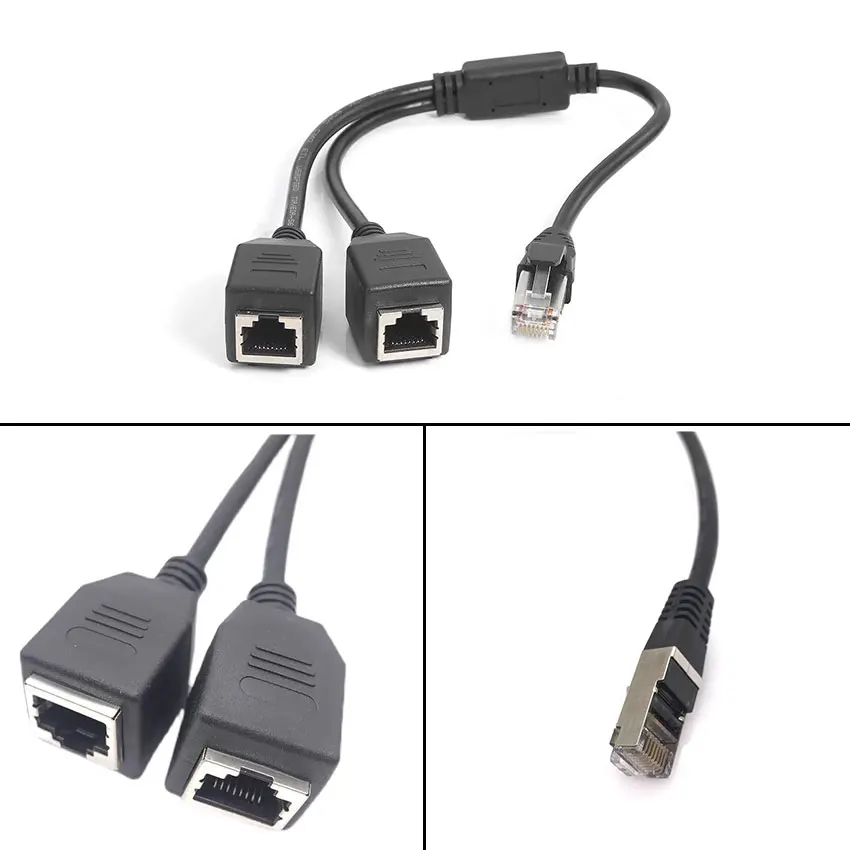 1 Male to 2 Female 2 Ways RJ45 Ports Ethernet Network Splitter Adapter 1 to 2 Socket Connector Extension LAN Double Ports
1 Male to 2 Female 2 Ways RJ45 Ports Ethernet Network Splitter Adapter 1 to 2 Socket Connector Extension LAN Double Ports