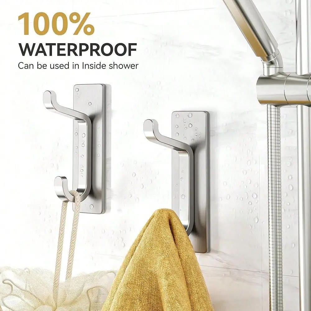 Adhesive Wall Hooks For Hanging Extra Strong 13 LB, Hook For Coat, Towel In Bathrooms, Shower, Kitchen, Wall, Door Hook, Nickel
Adhesive Wall Hooks For Hanging Extra Strong 13 LB, Hook For Coat, Towel In Bathrooms, Shower, Kitchen, Wall, Door Hook, Nickel