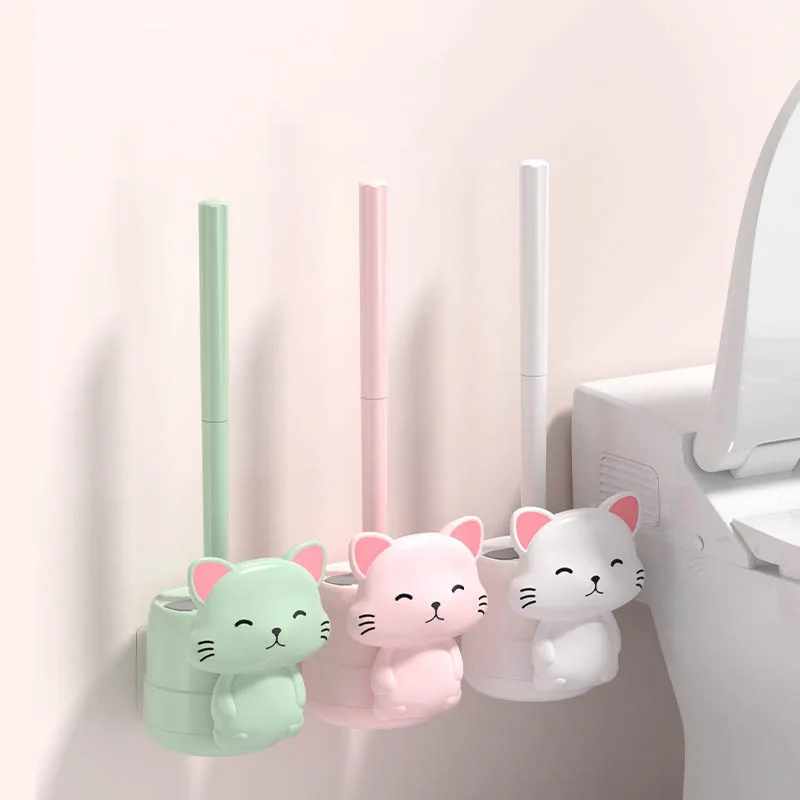 Cute Cartoon Kitten Toilet Brush Household Bathroom Cleaning Brush Wall-mounted Floor Dual-use Models Cleaning Toilet Brush
Cute Cartoon Kitten Toilet Brush Household Bathroom Cleaning Brush Wall-mounted Floor Dual-use Models Cleaning Toilet Brush