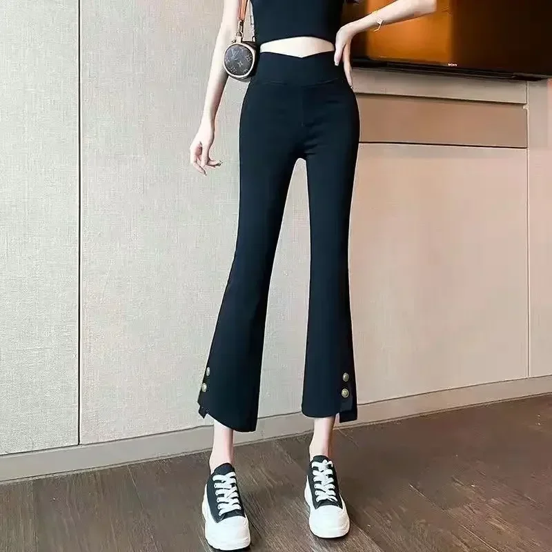 Pants for Women Black Woman Trousers High Waist Flare New In Chic and Elegant Aesthetic Nylon Outfits Classic Vintage All Medium
Pants for Women Black Woman Trousers High Waist Flare New In Chic and Elegant Aesthetic Nylon Outfits Classic Vintage All Medium