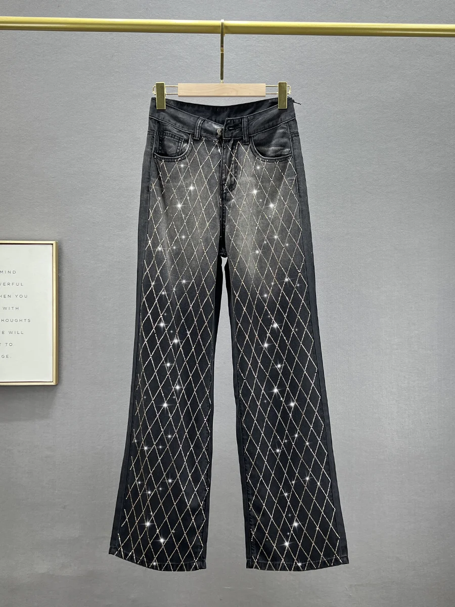 Модные женские джинсы с высокой талией и широкими штанинами, весна 2024, свободный крой, утягивающие, с декоративными элементами, длиной в пол
Модные женские джинсы с высокой талией и широкими штанинами, весна 2024, свободный крой, утягивающие, с декоративными элементами, длиной в пол