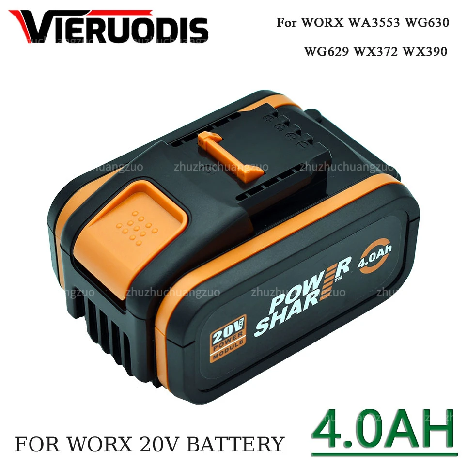 20V/4.0Ah Battery for Worx WA3553 Replacement Battery Cordless Power Tool Spare Batterie WA3572 WA3553 WA3551 WX390 WX176 WX178
20V/4.0Ah Battery for Worx WA3553 Replacement Battery Cordless Power Tool Spare Batterie WA3572 WA3553 WA3551 WX390 WX176 WX178
