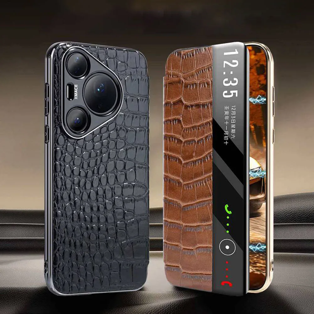 Genuine Leather Case For Huawei Pura 70 Pro Plus Case Pura 70 Ultra Cover Crocodile Pattern Smartcase For Pura70 Phone Fundas
Genuine Leather Case For Huawei Pura 70 Pro Plus Case Pura 70 Ultra Cover Crocodile Pattern Smartcase For Pura70 Phone Fundas