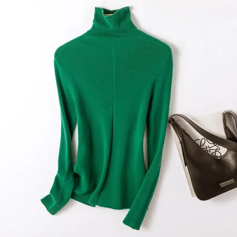 Women Real 100% Sheep Wool Basic Sweater Long Sleeve Soft Cashmere Knitwear Lady Turtleneck Elastic Slim Pure Wool Knit T-shirt
Women Real 100% Sheep Wool Basic Sweater Long Sleeve Soft Cashmere Knitwear Lady Turtleneck Elastic Slim Pure Wool Knit T-shirt