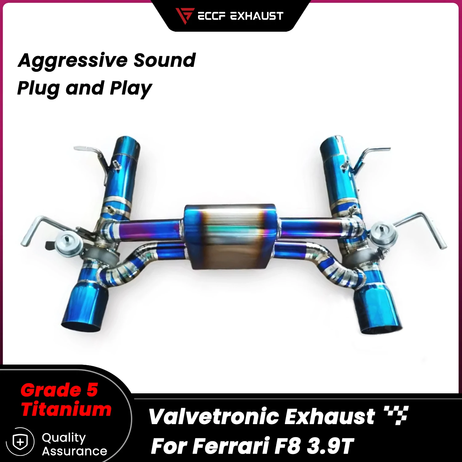 Valved Sport Sound Titanium Catback Exhaust for Ferrari F8 3.9T Powerful Sound Performance
Valved Sport Sound Titanium Catback Exhaust for Ferrari F8 3.9T Powerful Sound Performance
