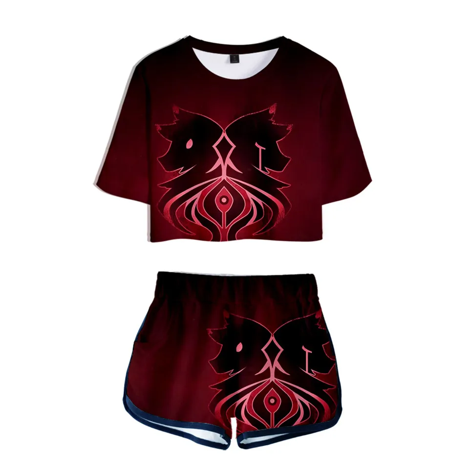 Anime Aaron Merch Harajuku Graphic Print 2 Piece Set Kawaii Women Suit Girls T shirt and Shorts Cosplay Costume
Anime Aaron Merch Harajuku Graphic Print 2 Piece Set Kawaii Women Suit Girls T shirt and Shorts Cosplay Costume