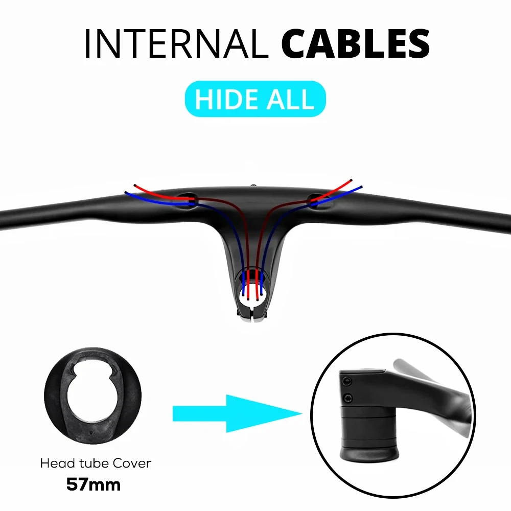 RACE XC MTB Handlebar Full Internal cable Integrated,-17°, Integrated Cockpit,Carbon Fibre XC Cross Bike Handlebar With Spacers
RACE XC MTB Handlebar Full Internal cable Integrated,-17°, Integrated Cockpit,Carbon Fibre XC Cross Bike Handlebar With Spacers