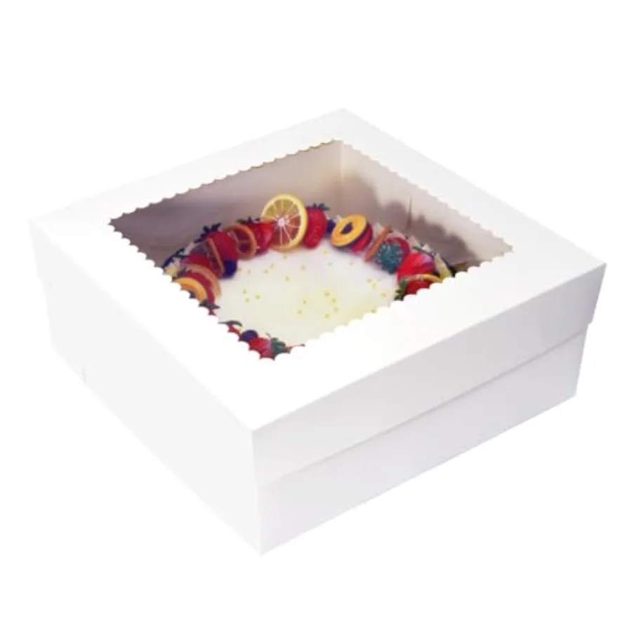 Cake Boxes with Window 16x16x6 Inch 10 PackWhite Bakery Boxes Large Cake Carrier Birthday Cake Carrier Disposable Cake Containe
Cake Boxes with Window 16x16x6 Inch 10 PackWhite Bakery Boxes Large Cake Carrier Birthday Cake Carrier Disposable Cake Containe