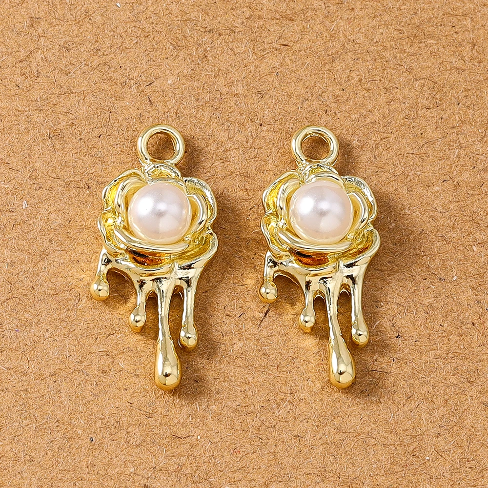 5pcs 26*11mm Alloy Pearl Rose Flower Charms Pendants for Jewelry Making Necklace Earrings DIY Handmade Bracelet Accessories
5pcs 26*11mm Alloy Pearl Rose Flower Charms Pendants for Jewelry Making Necklace Earrings DIY Handmade Bracelet Accessories