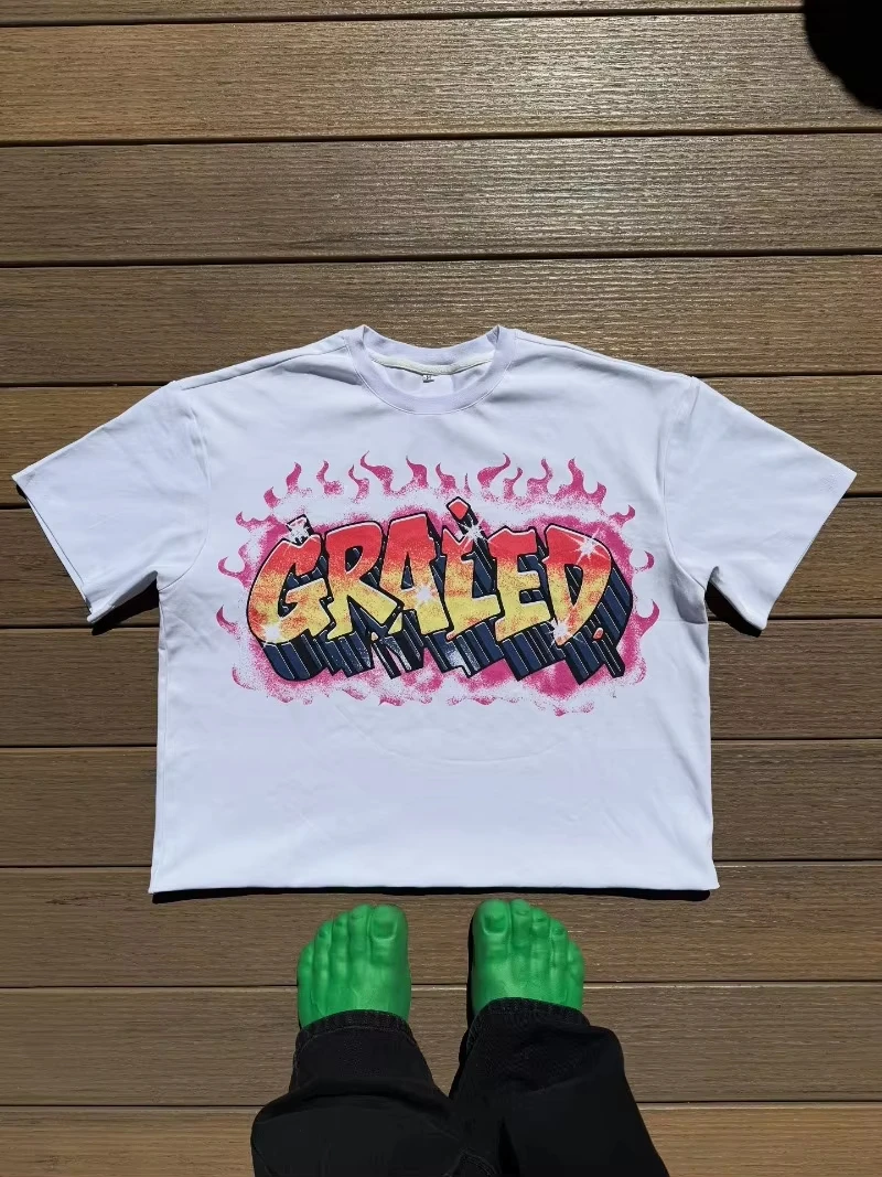 Punk Y2K High Street Retro Color Skull Necklace Letter Pattern Men Short-sleeved Harajuku Hip-hop Trendy Rock Loose T-shirt Y2k
Punk Y2K High Street Retro Color Skull Necklace Letter Pattern Men Short-sleeved Harajuku Hip-hop Trendy Rock Loose T-shirt Y2k