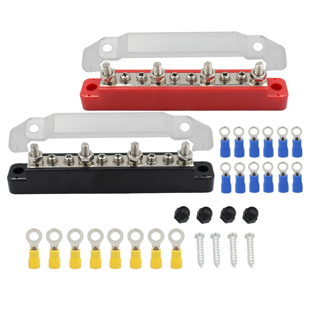 10 Way Style B Red & Black Universal Car Boat Marine Power Distribution Terminal Block Bus Bar 150A
10 Way Style B Red & Black Universal Car Boat Marine Power Distribution Terminal Block Bus Bar 150A