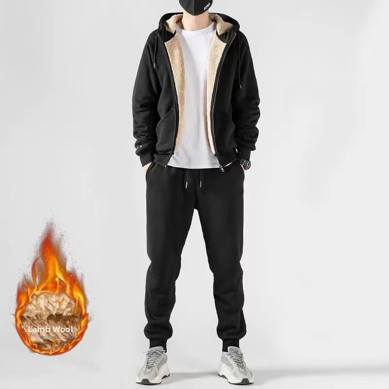 Мужской зимний бархатный спортивный комплект из ягненка, повседневный свитер, брюки, костюм из двух предметов, теплая уютная одежда для отдыха, длинный све
Мужской зимний бархатный спортивный комплект из ягненка, повседневный свитер, брюки, костюм из двух предметов, теплая уютная одежда для отдыха, длинный све