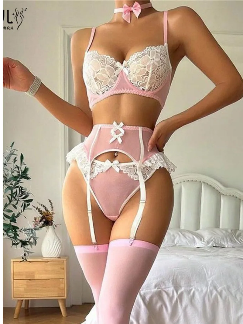 Ladies Gathering Sexy Bra Lace Jumpsuit Perspective Mesh Bondage Three-point Bodysuits French Sweet Women's Women Rompers 6N0L
Ladies Gathering Sexy Bra Lace Jumpsuit Perspective Mesh Bondage Three-point Bodysuits French Sweet Women's Women Rompers 6N0L