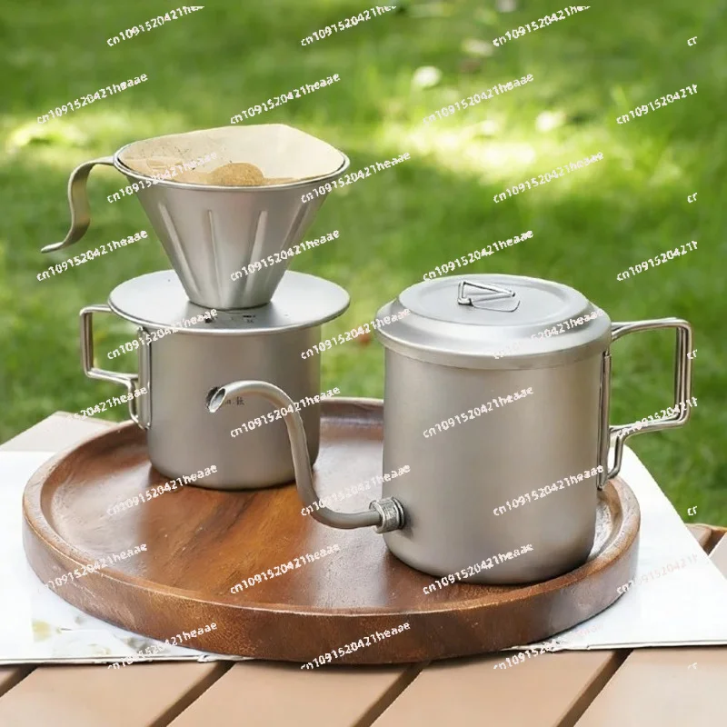 Suitable for 420ml pure titanium hand brewed coffee set, outdoor camping coffee pot set
Suitable for 420ml pure titanium hand brewed coffee set, outdoor camping coffee pot set