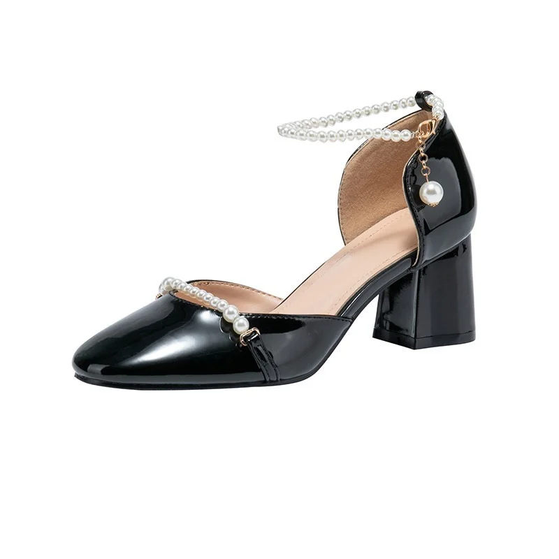 High Heels Women's Summer 2021 New Sandals Women's Thick Heel Pearl One-word Buckle Mary Jane Small Size Shoes Platform Sandals
High Heels Women's Summer 2021 New Sandals Women's Thick Heel Pearl One-word Buckle Mary Jane Small Size Shoes Platform Sandals