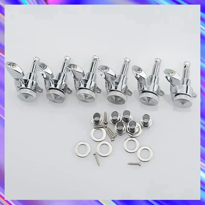 Quality Silver 6R Locking Tuning Key Head Set Fully Enclosed Electric Wooden Guitar String Button
Quality Silver 6R Locking Tuning Key Head Set Fully Enclosed Electric Wooden Guitar String Button