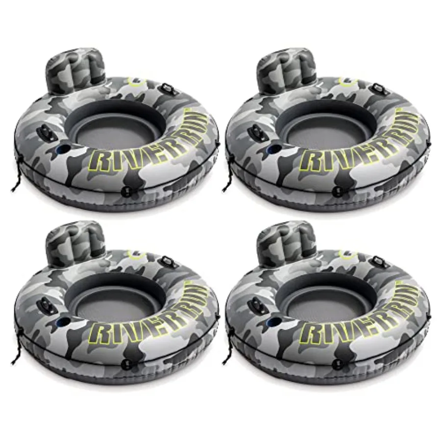 River Run I Camo Inflatable Floating Towable Water Tube Raft with Cup Holders and Handles for River Lake or Pools Gray Camo 4 P
River Run I Camo Inflatable Floating Towable Water Tube Raft with Cup Holders and Handles for River Lake or Pools Gray Camo 4 P