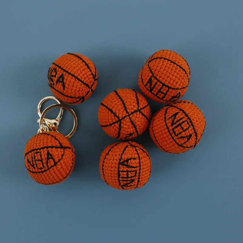 Handmaking Crochet Basketball Keychain Creative Knitting Sport Ball Keyrings For Bag Pendant Knit Weaved Car Keys Keychain Gifts
Handmaking Crochet Basketball Keychain Creative Knitting Sport Ball Keyrings For Bag Pendant Knit Weaved Car Keys Keychain Gifts