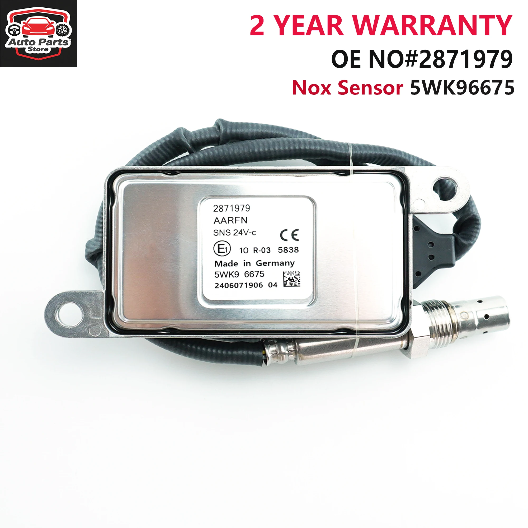 5WK9 6675 2871979 5WK96675 Nitrogen Oxide Sensor Nox Sensor For 24V CUMMINS
5WK9 6675 2871979 5WK96675 Nitrogen Oxide Sensor Nox Sensor For 24V CUMMINS
