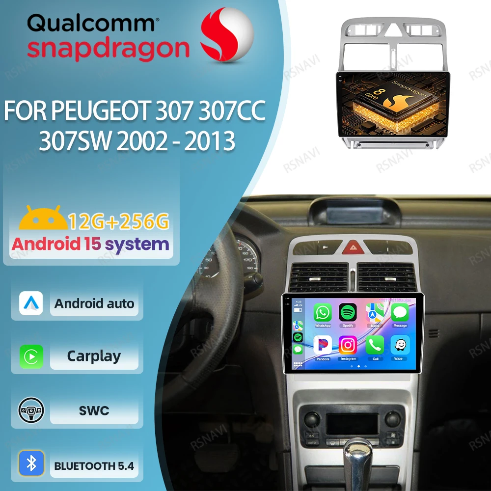 Автомобильный радиоприемник Android 15 для Peugeot 307 307CC 307 SW 2002-2013
Автомобильный радиоприемник Android 15 для Peugeot 307 307CC 307 SW 2002-2013