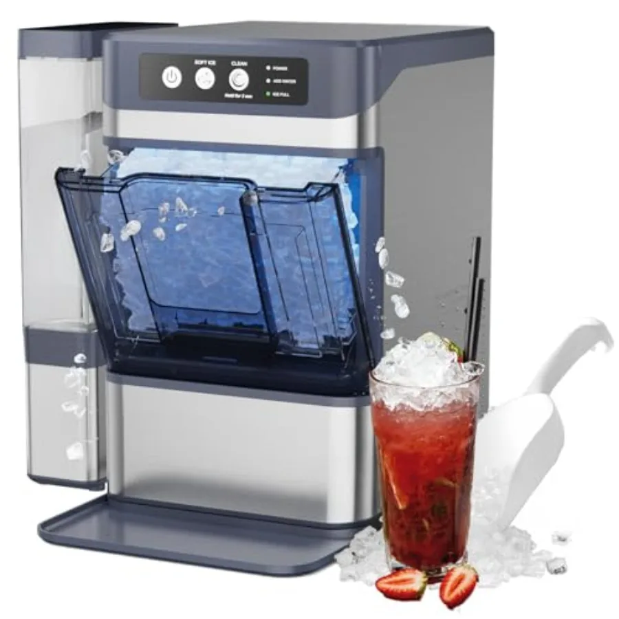 Countertop Nugget Ice Maker 40Lbs/24H with Side Tank Pellet Ice Maker Self-Cleaning Soft Chewable Pellet Ice Ready in 5 Min for
Countertop Nugget Ice Maker 40Lbs/24H with Side Tank Pellet Ice Maker Self-Cleaning Soft Chewable Pellet Ice Ready in 5 Min for