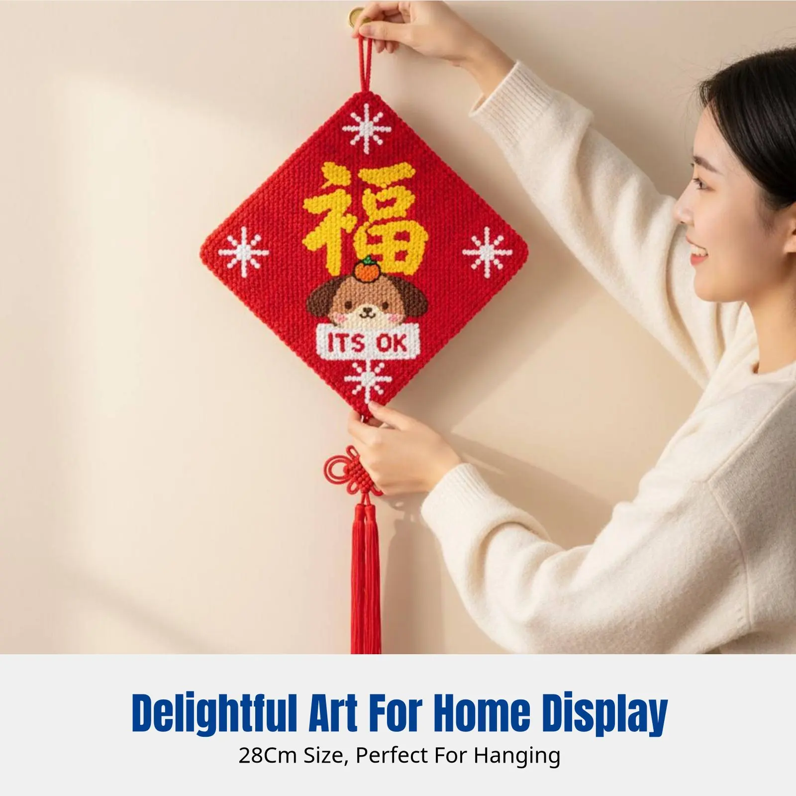 Набор для вышивания панч-нидл: Новогодняя вышивка с собакой, DIY гобелен из пряжи, Сезонный праздничный декор, Дизайн с мультяшными животными
Набор для вышивания панч-нидл: Новогодняя вышивка с собакой, DIY гобелен из пряжи, Сезонный праздничный декор, Дизайн с мультяшными животными