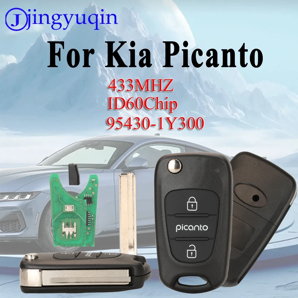jingyuqin New product 3Buttons 433MHZ ID60Chip fccid:95430-1Y300 Foldable remote control car key For Kia picanto 2011-2017
jingyuqin New product 3Buttons 433MHZ ID60Chip fccid:95430-1Y300 Foldable remote control car key For Kia picanto 2011-2017