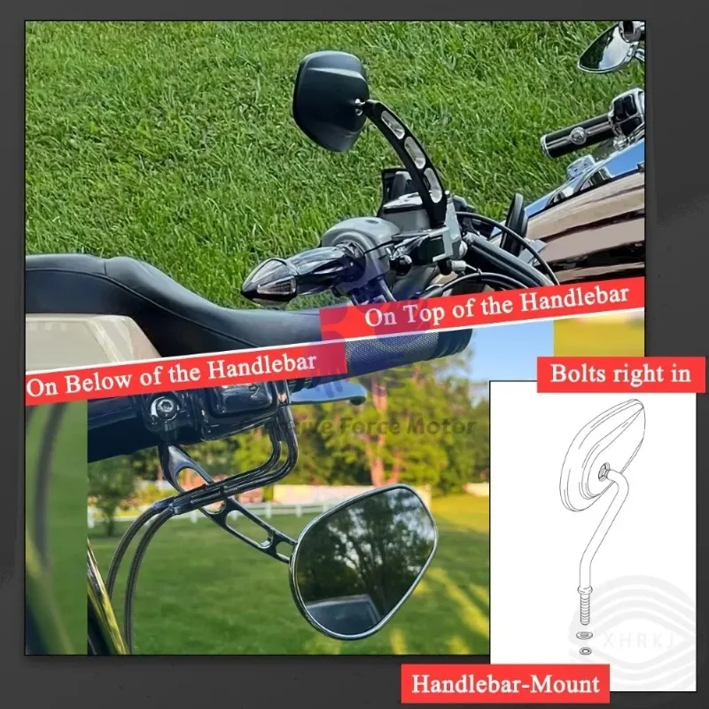 Lyr 2pcs of Motorcycle Rearview Mirrors Modified for Harley Car Reversing Mirrors, All Aluminum Universal Personalized Large Mir
Lyr 2pcs of Motorcycle Rearview Mirrors Modified for Harley Car Reversing Mirrors, All Aluminum Universal Personalized Large Mir
