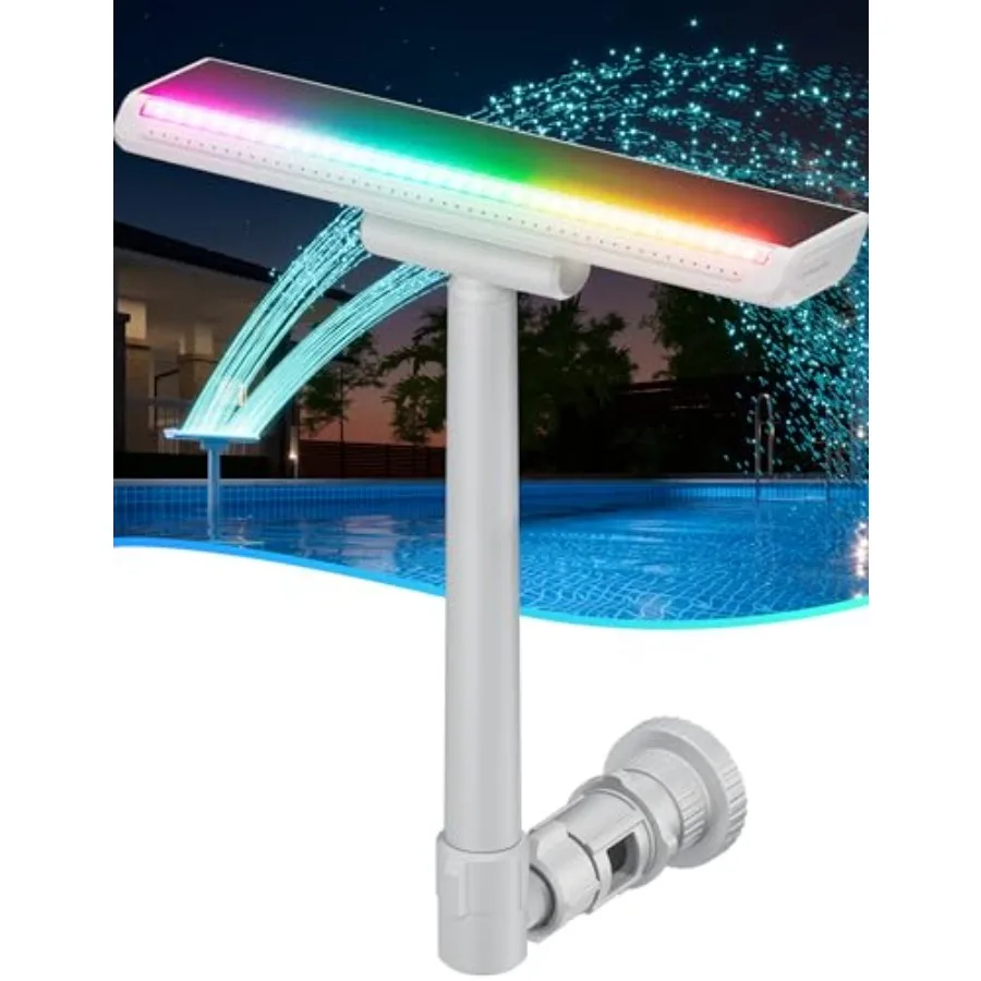 Pool Fountain for cooling 6-15F, ABS plastic, white, 7-color LED lights, remote control, adjustable waterfall for above/ingroun
Pool Fountain for cooling 6-15F, ABS plastic, white, 7-color LED lights, remote control, adjustable waterfall for above/ingroun