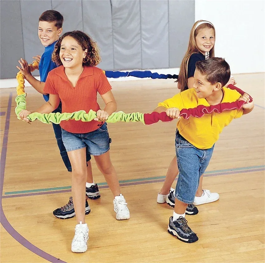 Elastic Fleece Cooperative Stretchy Band Pull rope elastic ring Dynamic Movement Exercise Team Cooperation Outdoor Sport Toy
Elastic Fleece Cooperative Stretchy Band Pull rope elastic ring Dynamic Movement Exercise Team Cooperation Outdoor Sport Toy