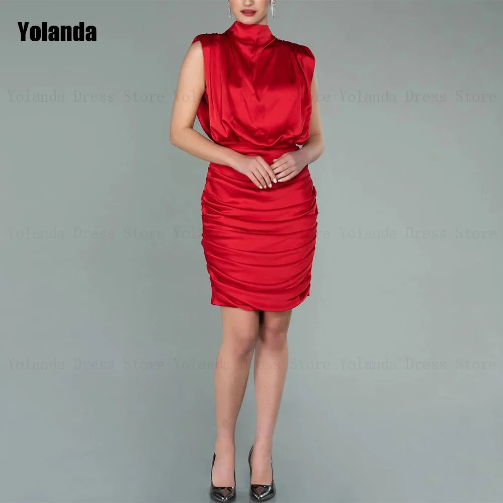 Fashion High Collar Mermaid Evening Dresses 2024 Design Ruffle V-Neck Satin Sleeveless Party Dress Anke Length Robe de soirée
Fashion High Collar Mermaid Evening Dresses 2024 Design Ruffle V-Neck Satin Sleeveless Party Dress Anke Length Robe de soirée