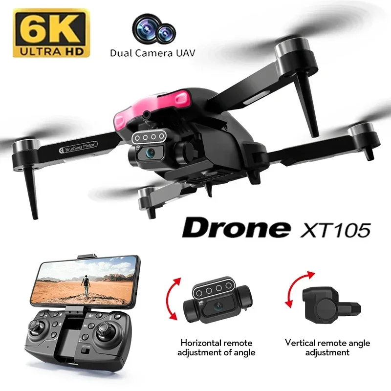 New XT105 Drone 5G WiFi FPV Brushless Motor Return HD Dual Camera 360° Laser Obstacle Avoidance RC Quadcopter Drone Toys
New XT105 Drone 5G WiFi FPV Brushless Motor Return HD Dual Camera 360° Laser Obstacle Avoidance RC Quadcopter Drone Toys
