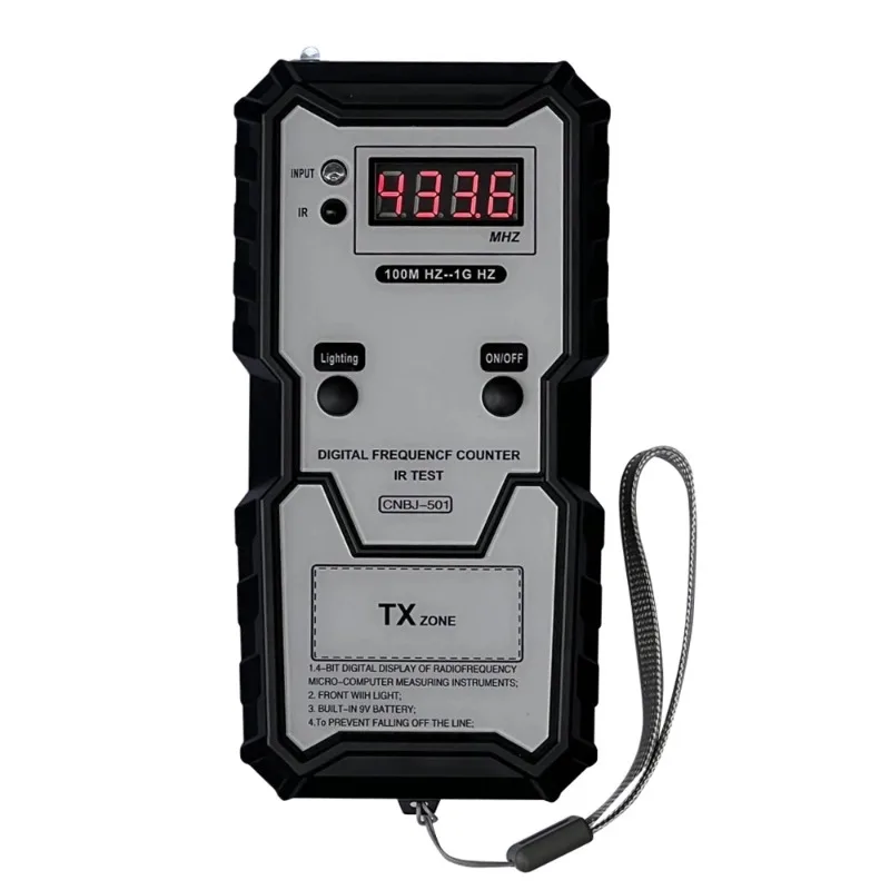 Car Keys Infrared Frequency Tester 100M-1GHZ 4-bit Digital Electronic Infrared Frequence Counter Test Instrument with Illuminati
Car Keys Infrared Frequency Tester 100M-1GHZ 4-bit Digital Electronic Infrared Frequence Counter Test Instrument with Illuminati