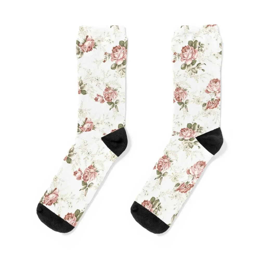 Vintage Blush Roses -White Background Socks Stockings compression halloween Antiskid soccer colored Socks Women's Men's 
Vintage Blush Roses -White Background Socks Stockings compression halloween Antiskid soccer colored Socks Women's Men's