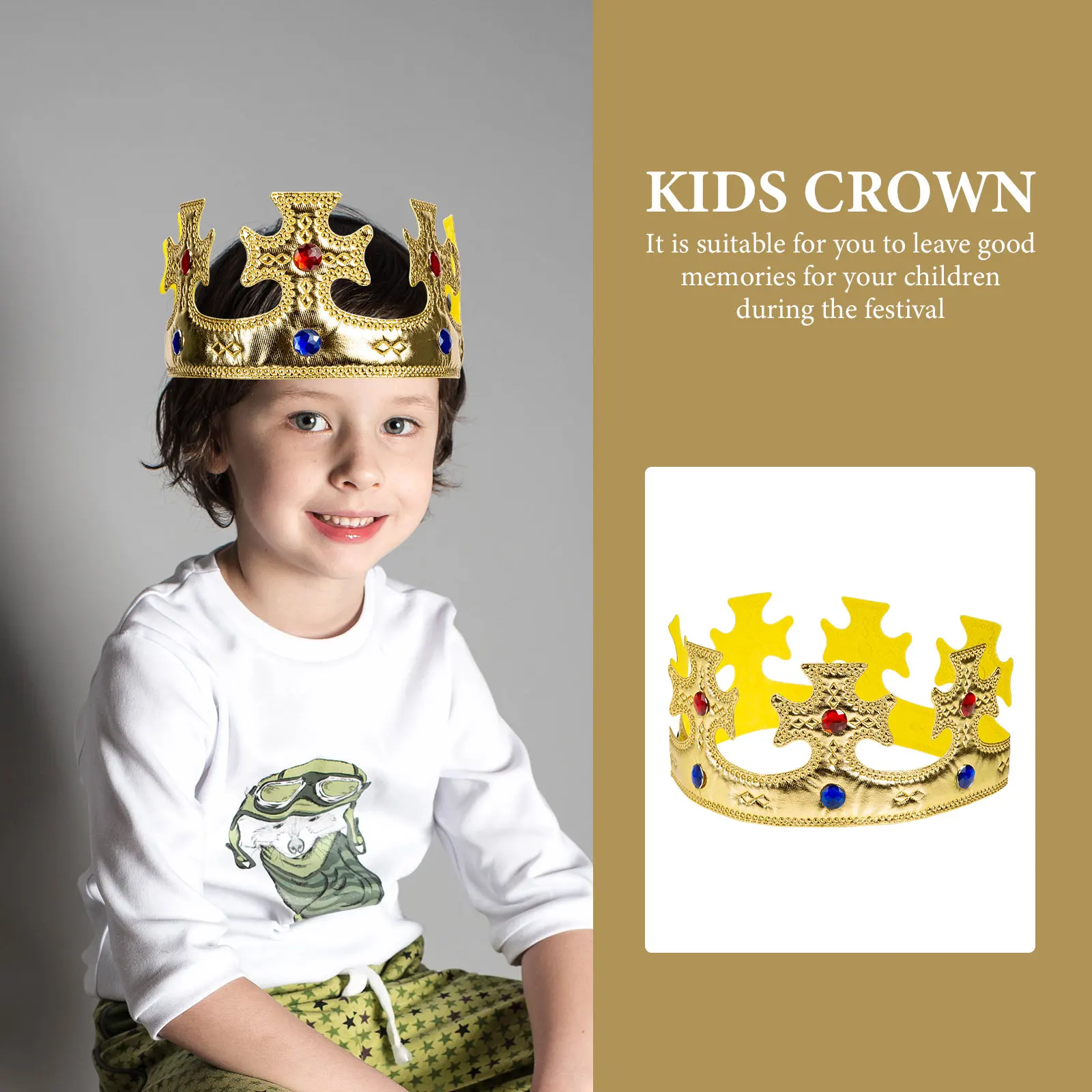 Prince Crown Kids King Headdress Costume for Party Halloween Birthday Prom Stage Performance Toys Decor
Prince Crown Kids King Headdress Costume for Party Halloween Birthday Prom Stage Performance Toys Decor