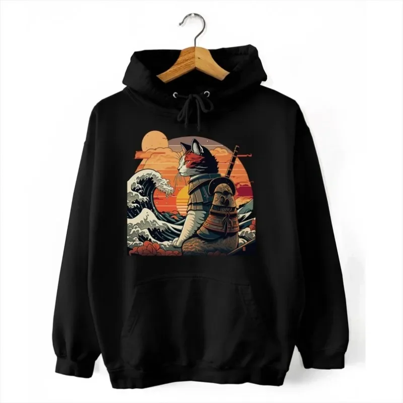 Retro Samurai Cat Hoodie The Great Wave Off Kanagawa Hokusai Japanese-style Hoodie Anime Pullover Warrior Hero Sweatshirt Jumper
Retro Samurai Cat Hoodie The Great Wave Off Kanagawa Hokusai Japanese-style Hoodie Anime Pullover Warrior Hero Sweatshirt Jumper