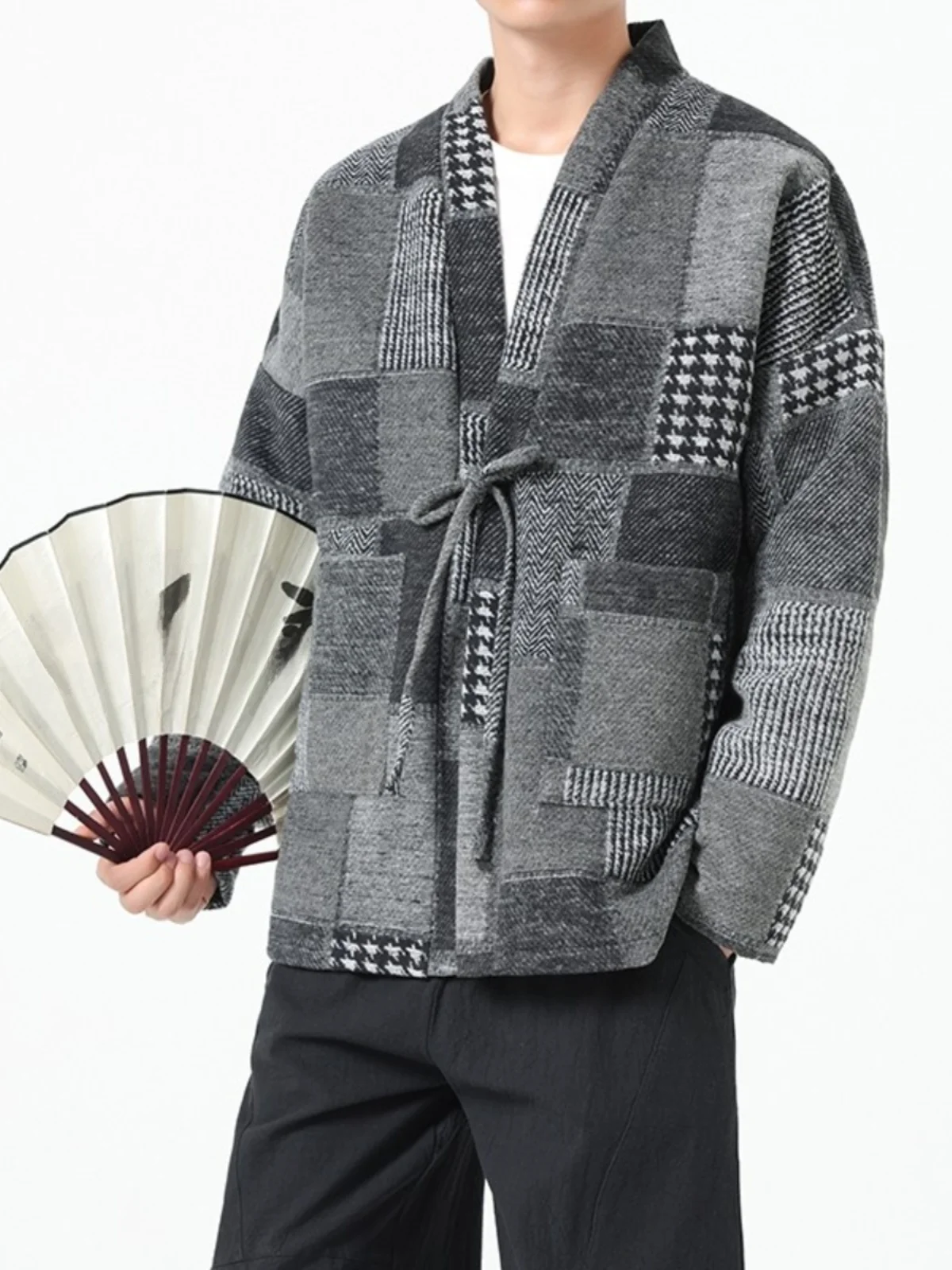Retro Chinese Sle Woolen Plaid Cardigan Jaet Youth Trendy Long Sve Thiened Autumn Outerwear with kets for Teens
Retro Chinese Sle Woolen Plaid Cardigan Jaet Youth Trendy Long Sve Thiened Autumn Outerwear with kets for Teens